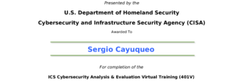 ICS Cybersecurity Analysis & Evaluation Virtual Training (401V)
