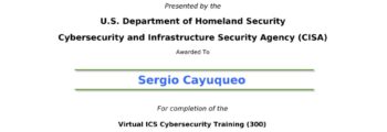 ICS Cybersecurity (300) – CISA