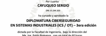 DIPLOMATURA CIBERSEGURIDAD EN SISTEMAS INDUSTRIALES (ICS / OT)